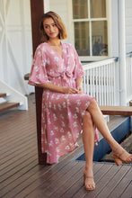 Load image into Gallery viewer, Rosa Tie Front Pink Floral Dress