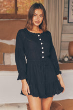 Load image into Gallery viewer, Rafael Black Long Sleeve Shirt Dress