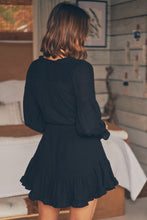 Load image into Gallery viewer, Rafael Black Long Sleeve Shirt Dress