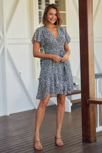 Load image into Gallery viewer, Sabina Chiffon Cross Over Animal Print Dress