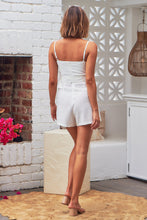 Load image into Gallery viewer, Eloise White Linen Belted Playsuit