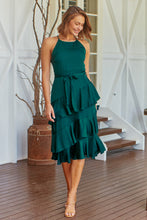 Load image into Gallery viewer, Dawn Emerald Sleeveless Evening Dress