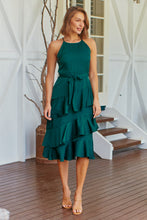 Load image into Gallery viewer, Dawn Emerald Sleeveless Evening Dress
