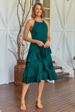 Load image into Gallery viewer, Dawn Emerald Sleeveless Evening Dress