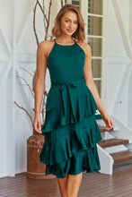 Load image into Gallery viewer, Dawn Emerald Sleeveless Evening Dress