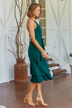 Load image into Gallery viewer, Dawn Emerald Sleeveless Evening Dress