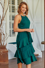 Load image into Gallery viewer, Dawn Emerald Sleeveless Evening Dress