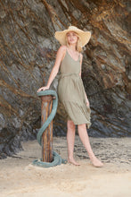 Load image into Gallery viewer, Paula Tiered Khaki Maxi Dress