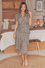Load image into Gallery viewer, Grace Frill Floral Evening Dress