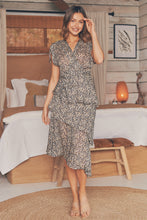 Load image into Gallery viewer, Grace Frill Floral Evening Dress