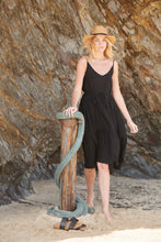 Load image into Gallery viewer, Paula Tiered Black Maxi Dress