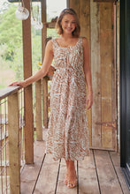 Load image into Gallery viewer, Mallory Tan Animal Print Maxi Dress