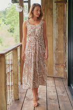 Load image into Gallery viewer, Mallory Tan Animal Print Maxi Dress