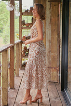 Load image into Gallery viewer, Mallory Tan Animal Print Maxi Dress