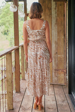 Load image into Gallery viewer, Mallory Tan Animal Print Maxi Dress