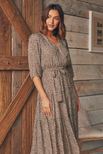Load image into Gallery viewer, Luciana 1/2 Sleeve Coffee Print Tiered Dress