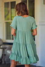 Load image into Gallery viewer, Aviana Sage Smock Dress