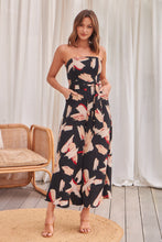 Load image into Gallery viewer, Charlotte Strapless Black/Beige/Red Jumpsuit