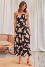 Load image into Gallery viewer, Charlotte Strapless Black/Beige/Red Jumpsuit