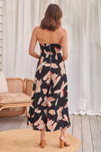 Load image into Gallery viewer, Charlotte Strapless Black/Beige/Red Jumpsuit