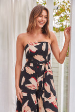 Load image into Gallery viewer, Charlotte Strapless Black/Beige/Red Jumpsuit