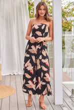Load image into Gallery viewer, Charlotte Strapless Black/Beige/Red Jumpsuit