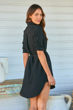 Load image into Gallery viewer, Squire Black Long Sleeve Shirt Dress