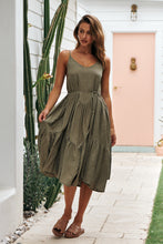 Load image into Gallery viewer, Paula Tiered Khaki Maxi Dress