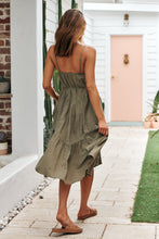 Load image into Gallery viewer, Paula Tiered Khaki Maxi Dress