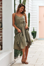 Load image into Gallery viewer, Paula Tiered Khaki Maxi Dress