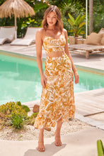 Load image into Gallery viewer, Dahlia Mustard Floral Print Skirt (part of Set)