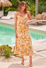 Load image into Gallery viewer, Dahlia Mustard Floral Print Skirt (part of Set)