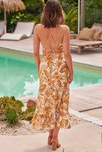 Load image into Gallery viewer, Dahlia Mustard Floral Print Skirt (part of Set)