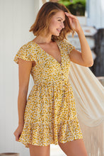 Load image into Gallery viewer, Monique Button Front Yellow Daisy Dress