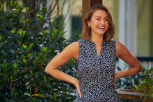 Load image into Gallery viewer, Liviana Navy Animal Print Pocket Front Dress
