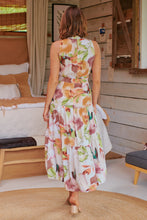 Load image into Gallery viewer, Paige Evening S/Less Orange Floral Print Dress