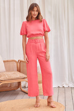 Load image into Gallery viewer, Alina Watermelon Top and Belted Pant Set