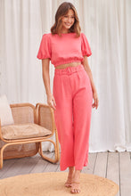 Load image into Gallery viewer, Alina Watermelon Top and Belted Pant Set