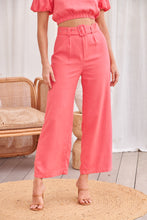 Load image into Gallery viewer, Alina Watermelon Top and Belted Pant Set