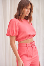 Load image into Gallery viewer, Alina Watermelon Top and Belted Pant Set