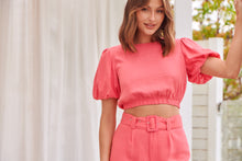 Load image into Gallery viewer, Alina Watermelon Top and Belted Pant Set