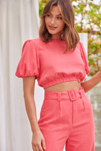 Load image into Gallery viewer, Alina Watermelon Top and Belted Pant Set