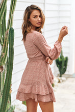 Load image into Gallery viewer, Natura L/Sleeve Cross Over Rust Dress