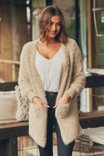 Load image into Gallery viewer, Bonnie Long Sleeve Beige Knit Cardigan