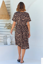Load image into Gallery viewer, Hudson Leopard Print Button Front Smock Midi Dress