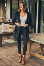 Load image into Gallery viewer, Bonnie Long Sleeve Black Knit Cardigan