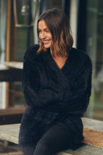 Load image into Gallery viewer, Bonnie Long Sleeve Black Knit Cardigan