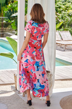 Load image into Gallery viewer, Rai Collared Pink Multi Print Button Front Dress