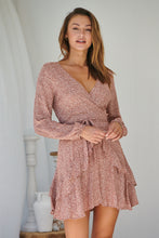 Load image into Gallery viewer, Natura L/Sleeve Cross Over Rust Dress