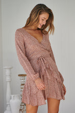 Load image into Gallery viewer, Natura L/Sleeve Cross Over Rust Dress